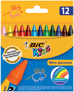 Pre-Order) BIC Big kids Wax Crayon 24 colors BKCRY24E BIC – CHL-STORE